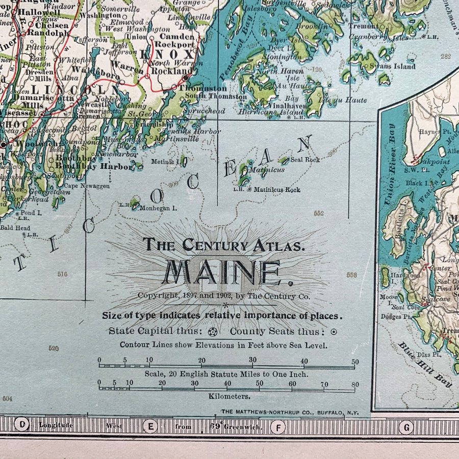 1902 - Map of Maine
