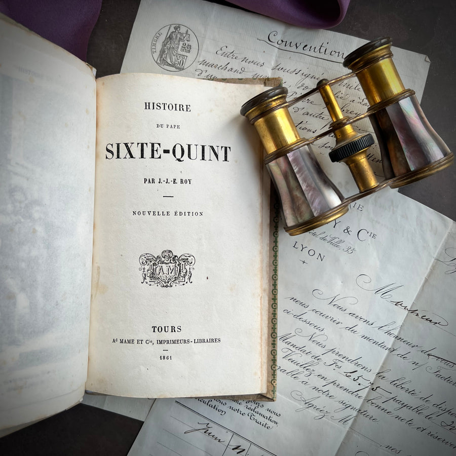 1861 - Histoire Du Pape Siuxte-Quint( Cartonnage Binding)