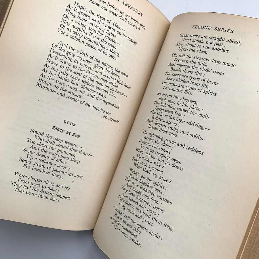 1919 - The Golden Treasury; Selected From he Best Songs and Lyrical Poems in the English Language and Arranged With Notes
