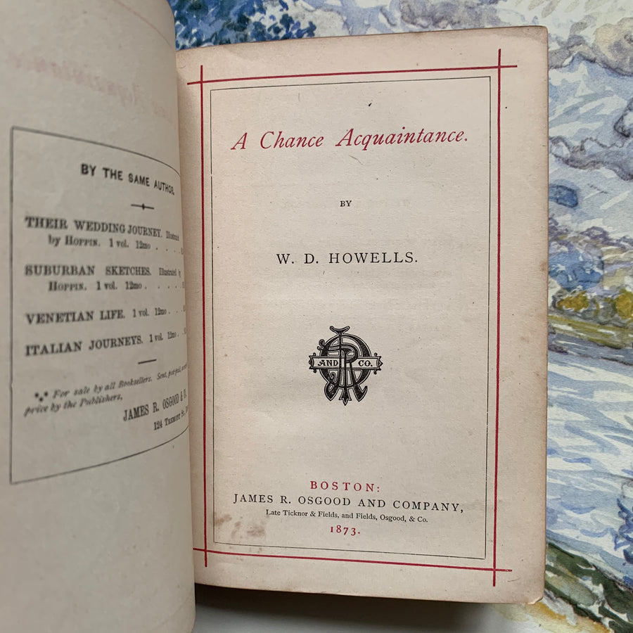 1873 - A Chance Acquaintance, First Edition