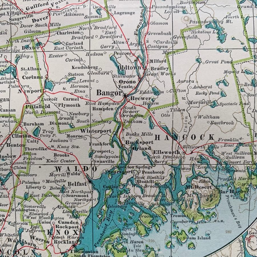 1902 - Map of Maine