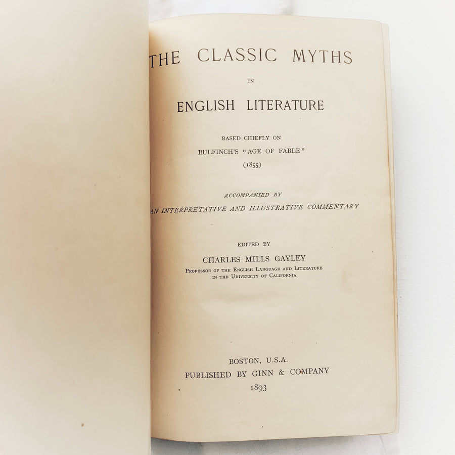 ***RESERVED for Deanna*** 1893 - Classic Myths in English Literature