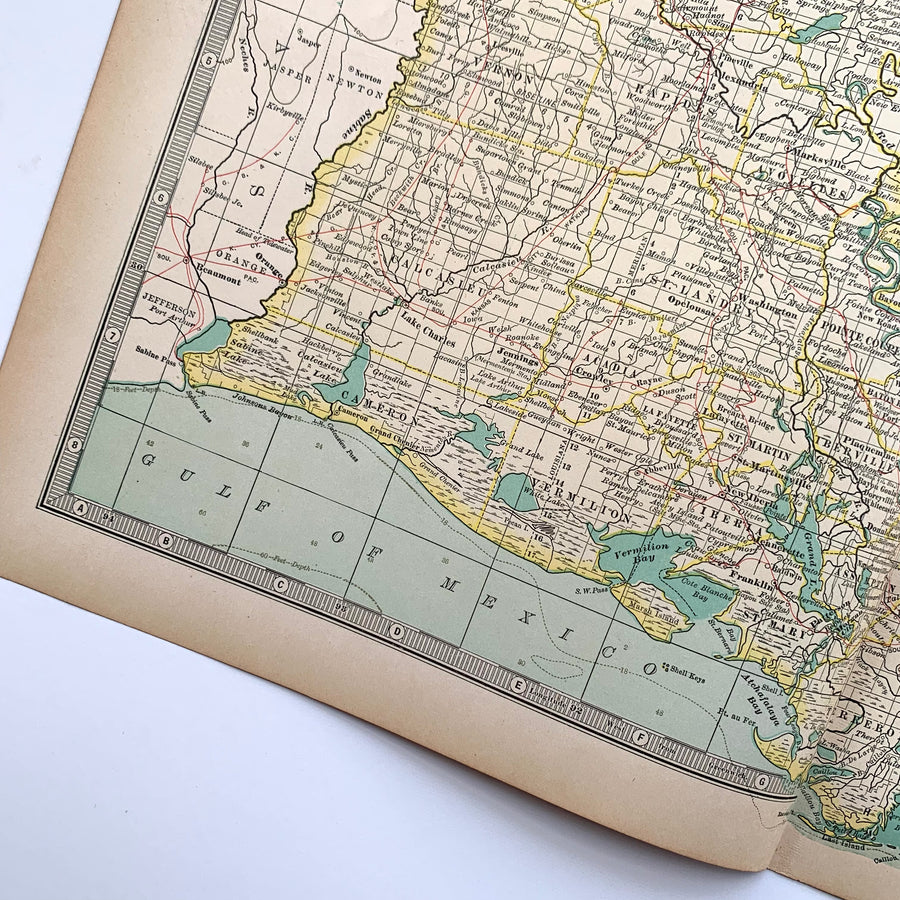 1902 - Map of Louisiana