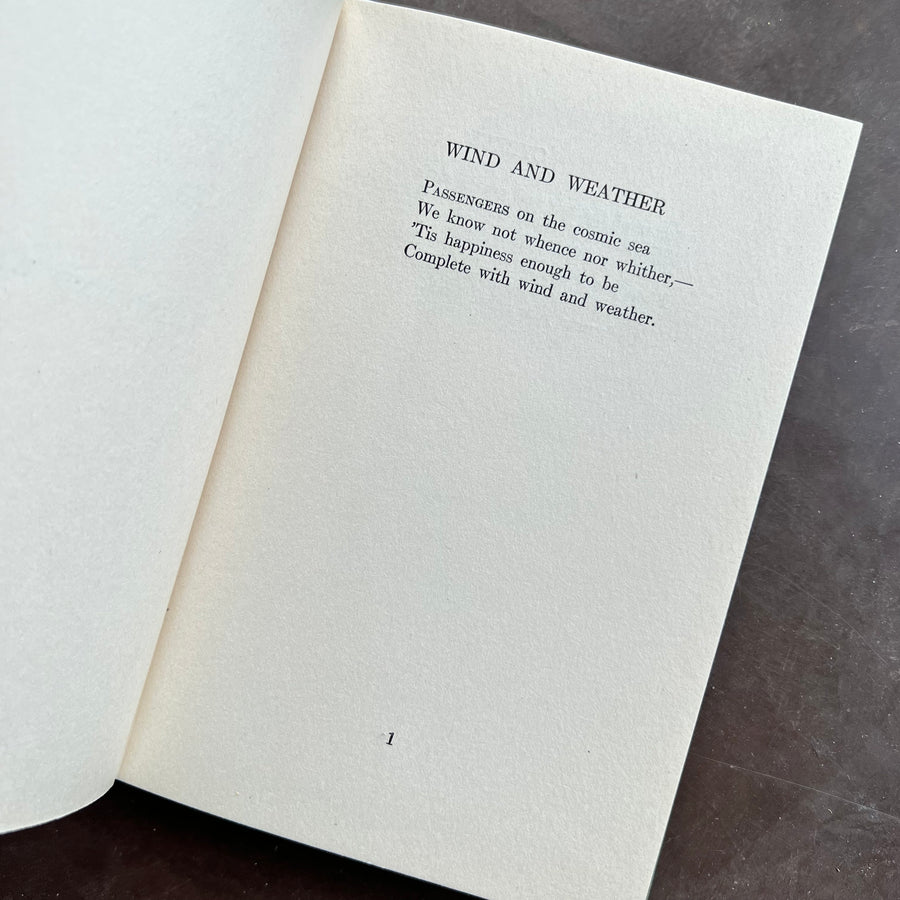1919 - Wind and Weather, First Edition