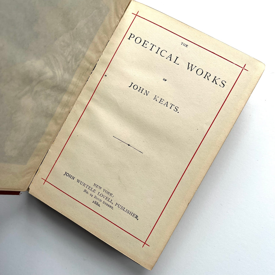 1880 - The Poetical Works of John Keats