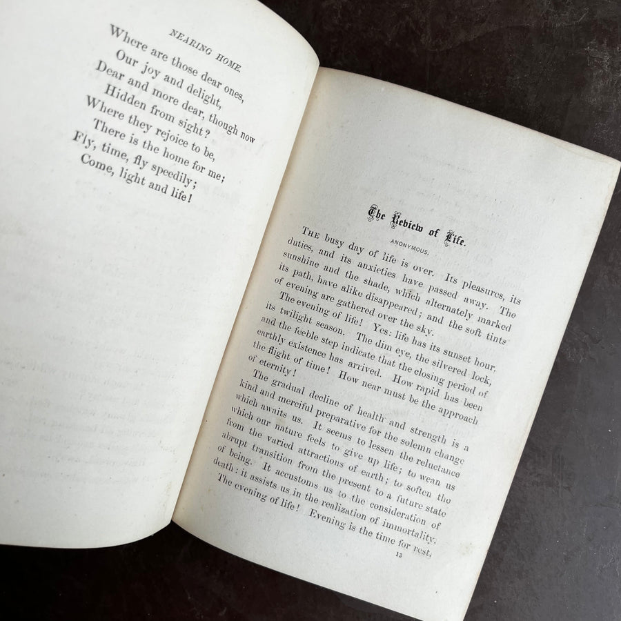 1868 - Nearing Home, Comforts and Counsels For The Aged, First Edition