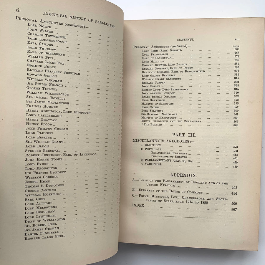 1880 - An Anecdotal History of the British Parliament From the Earliest Periods to the Present Time