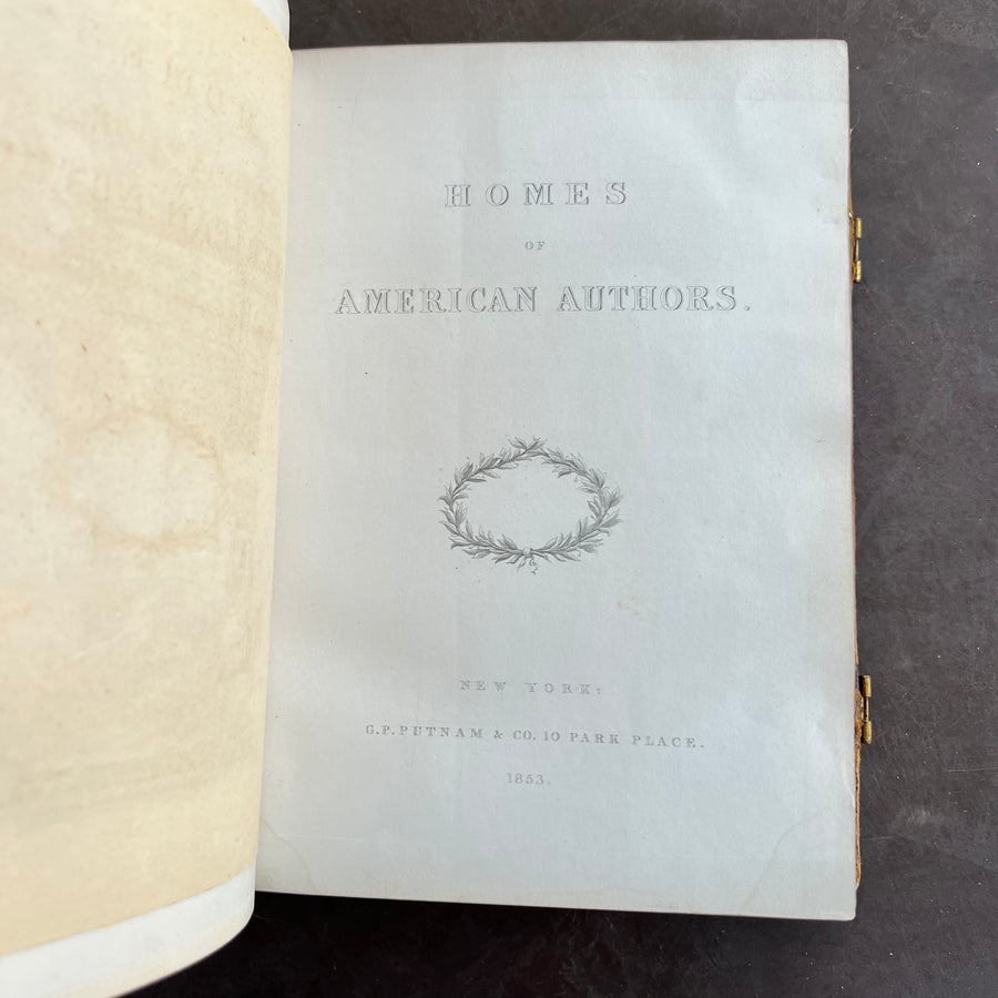 1853 - Homes of American Authors; Comprising Anecdotical, Personal, and Descriptive Sketches