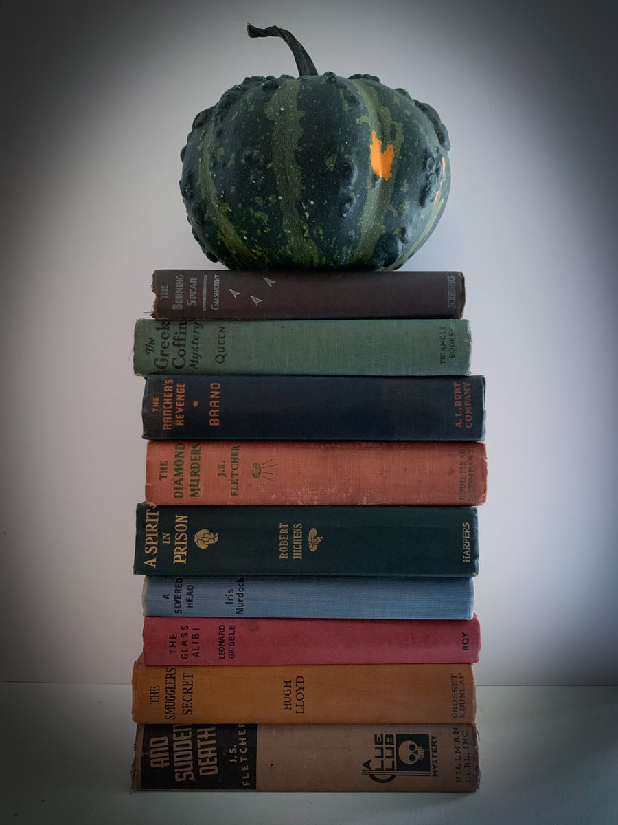 Vintage Halloween-Inspired Book Stack
