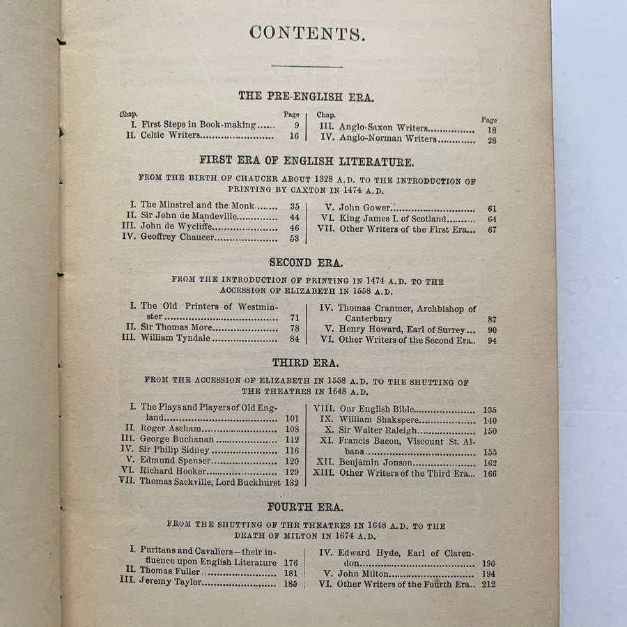 1886 - A History of English Literature in a Series of Biographical Sketches