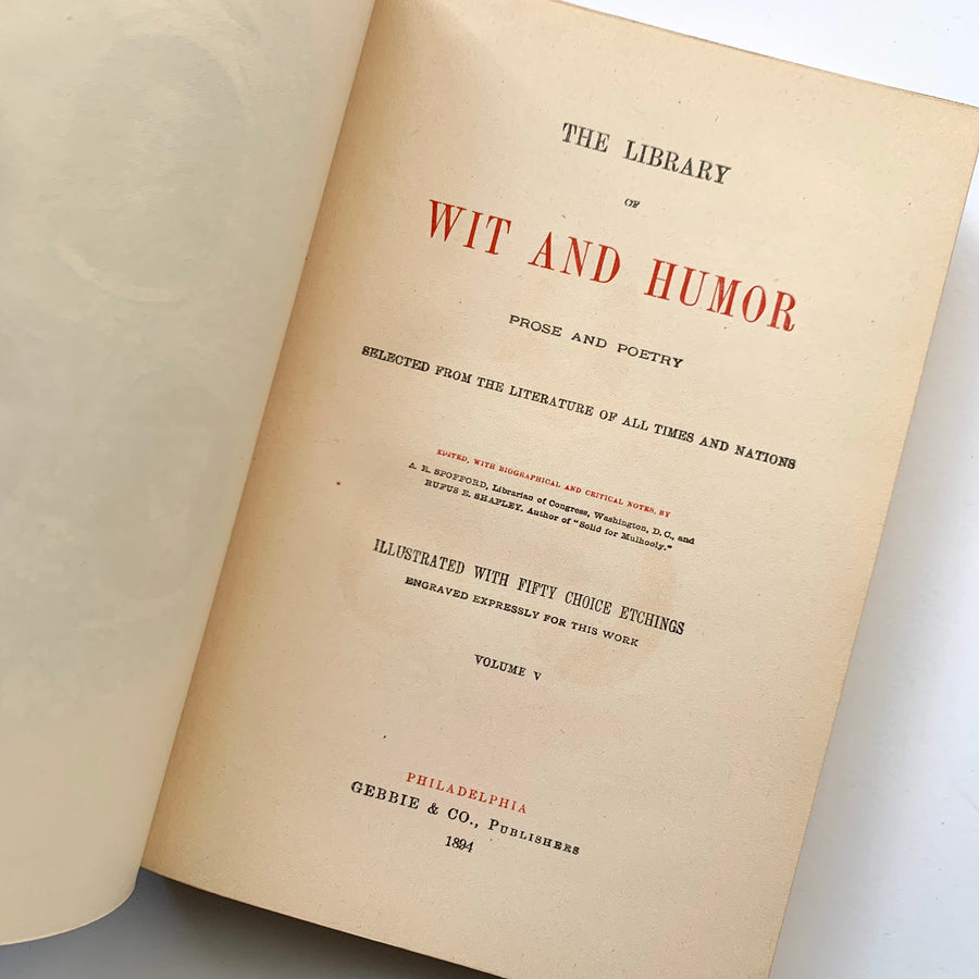 1894 - The Library of Wit and Humor