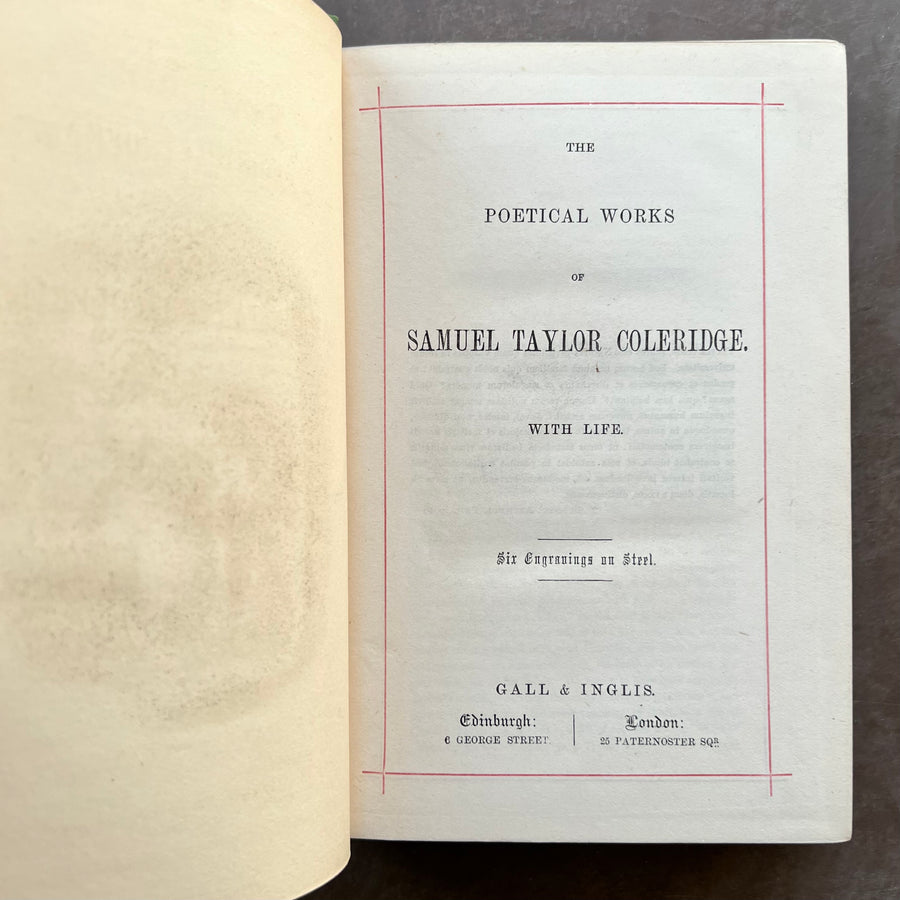 c.1874 - The Poetical Works of Samuel Taylor Coleridge