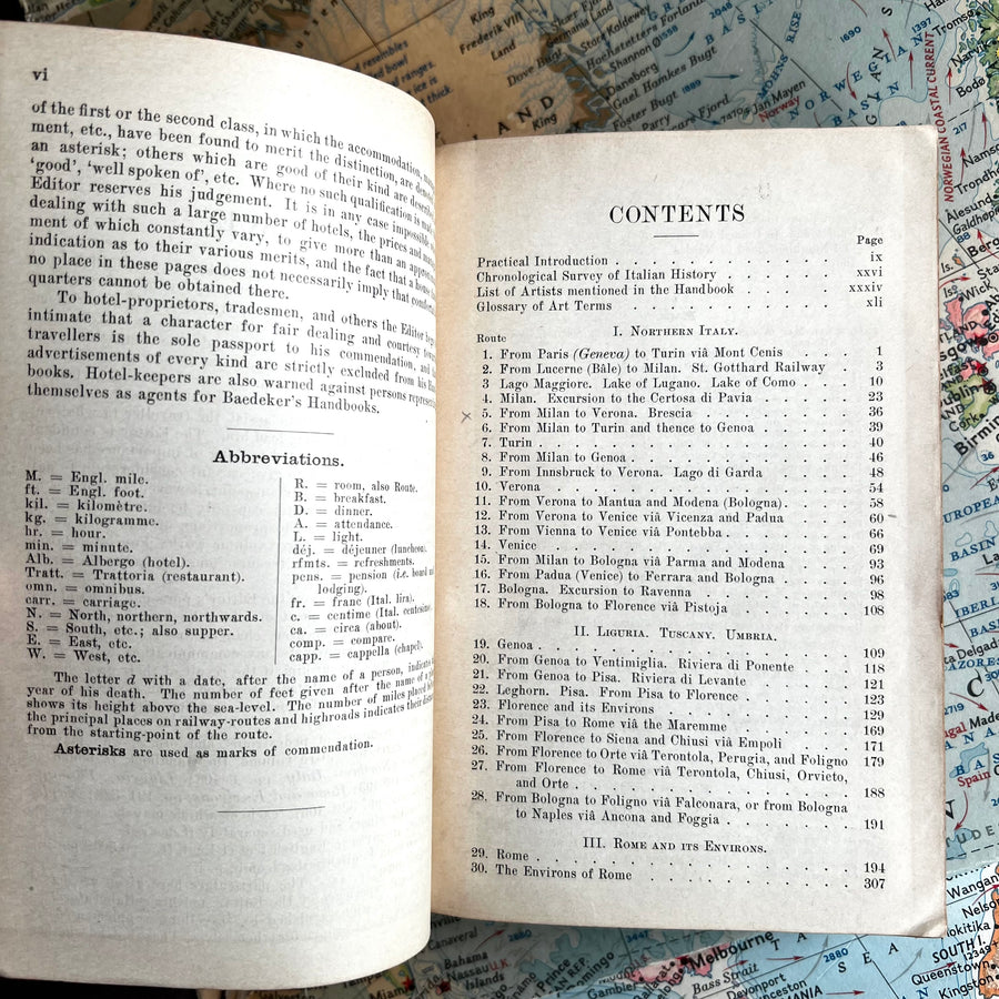 1904 - Baedeker’s Italy From The Alps To Naples; Handbook For Travellers