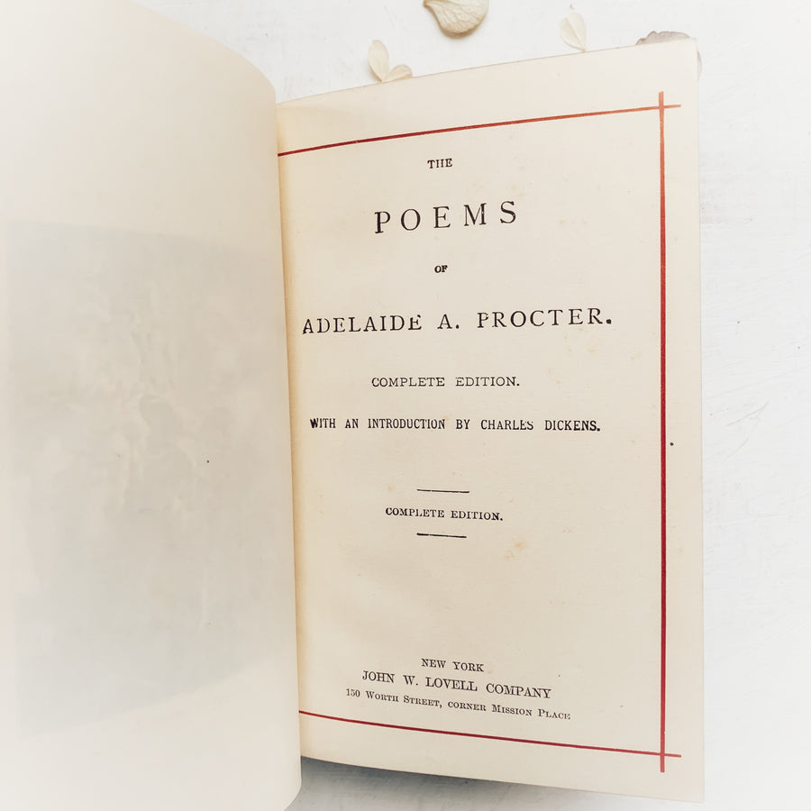 c.1896 - The Poems of Adelaide A. Proctor
