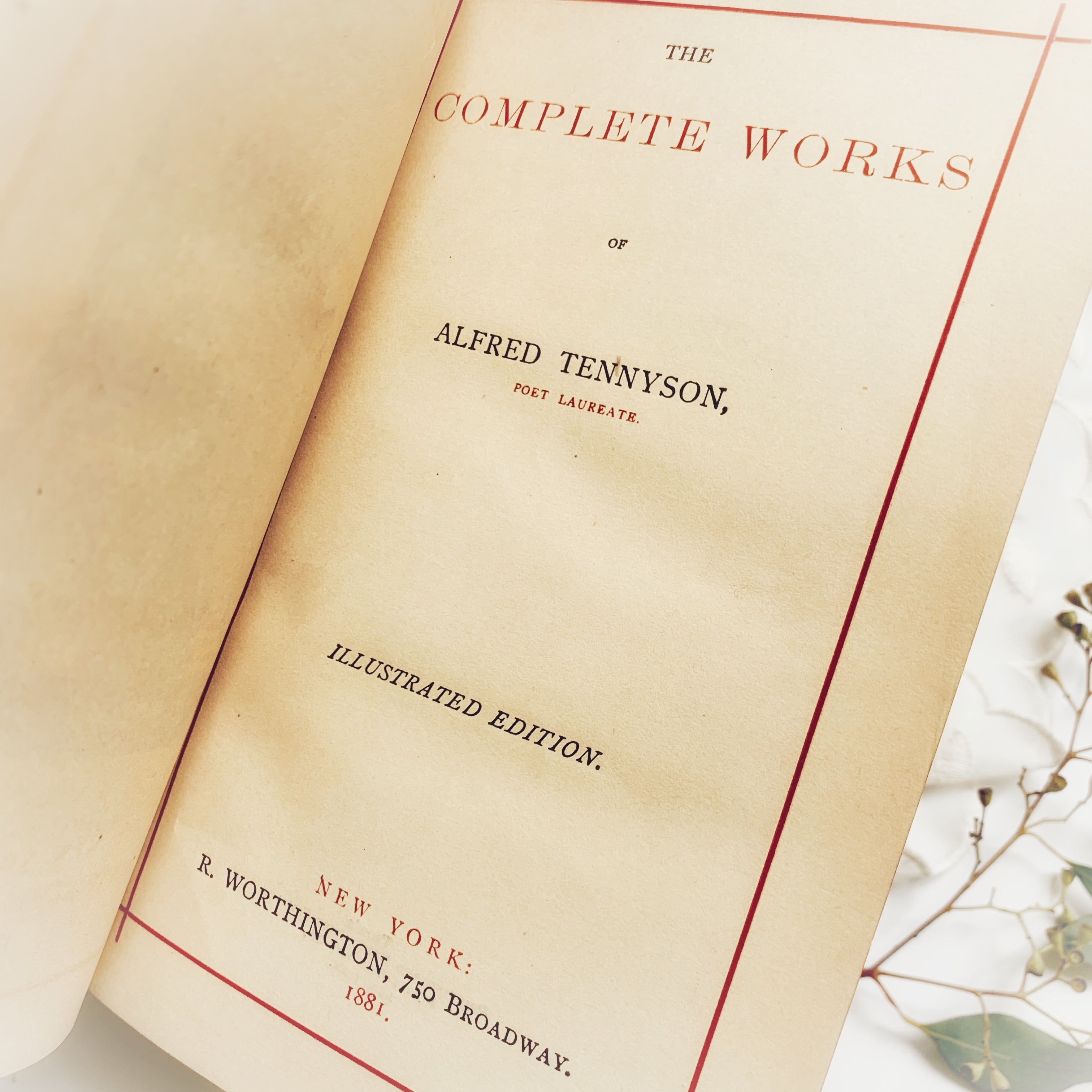 1881 - The Complete Works of Alfred Tennyson – Honey Bee Mill