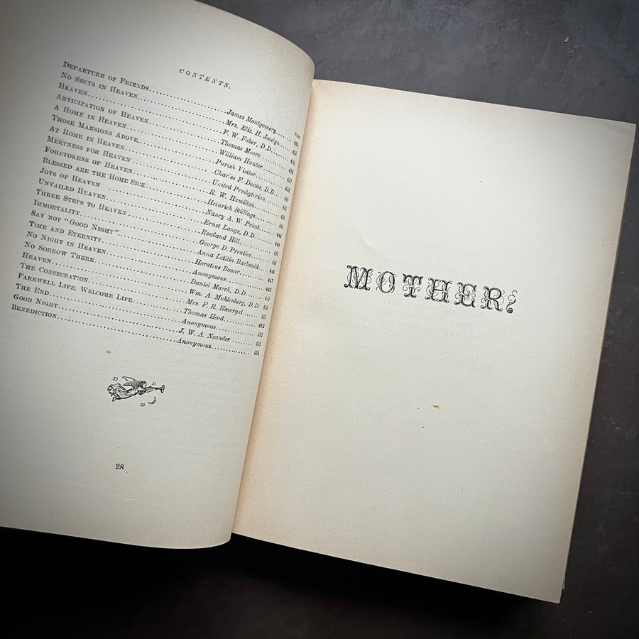 1882 - Golden Thoughts on Mother, Home and Heaven From Poetic and Prose Literature Of All Ages and Lands