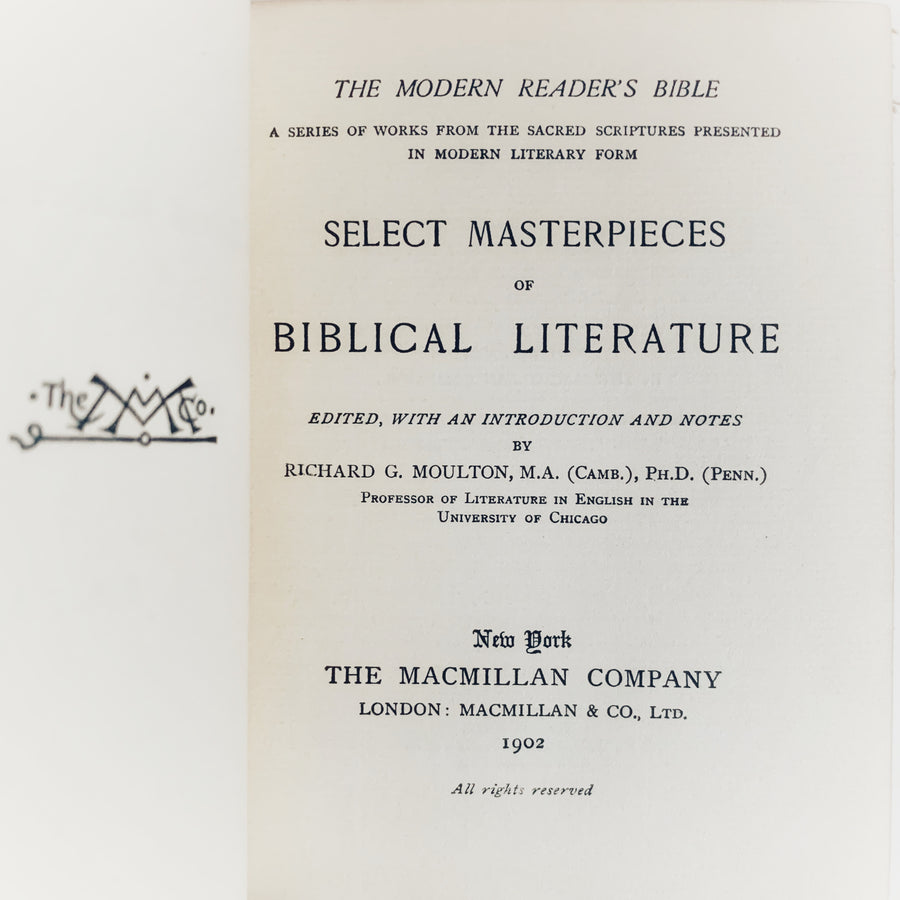 1901 - The Modern Reader’s Bible