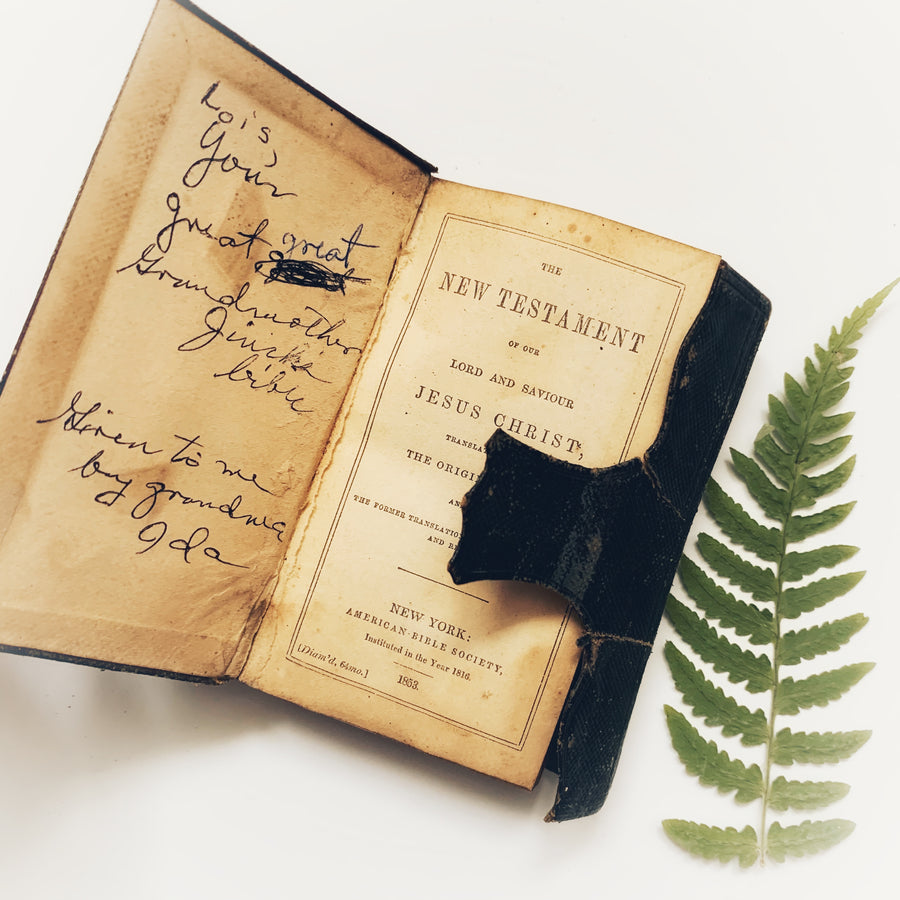 1853 - Very Small Black Bible/ New Testament