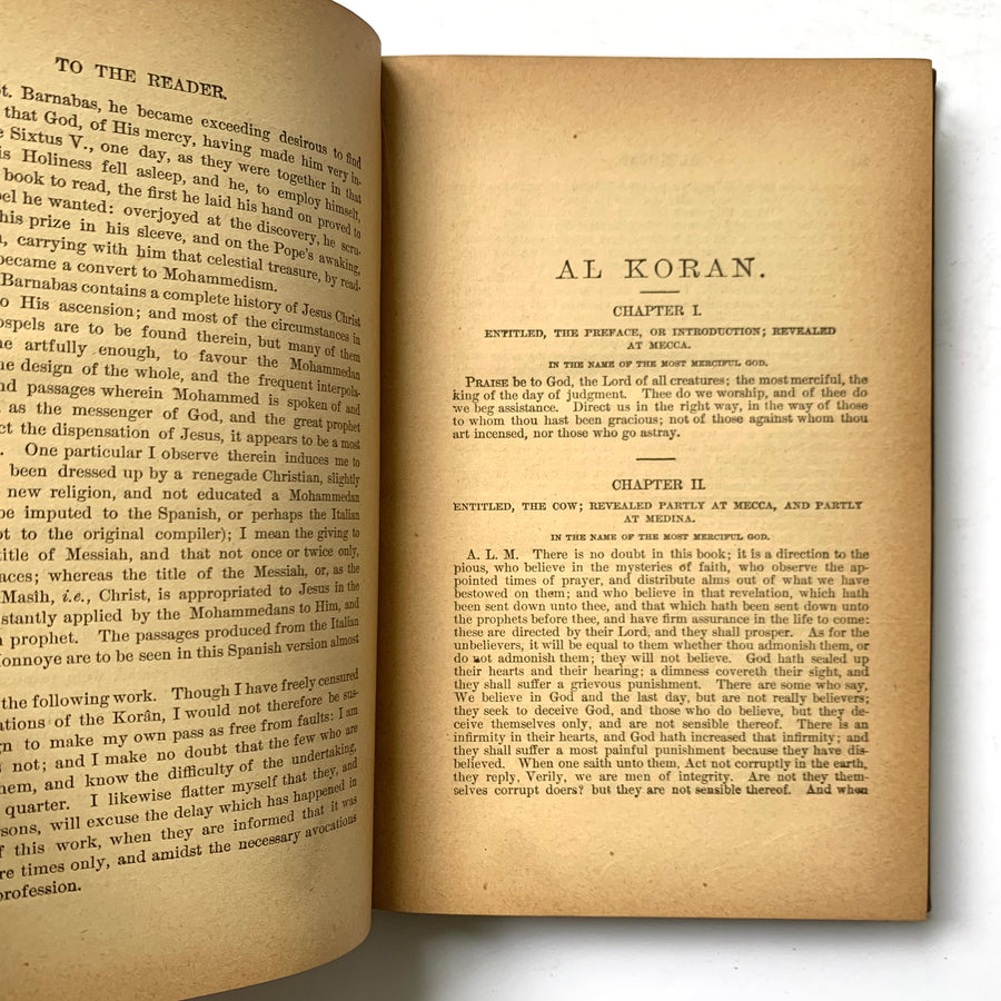 1883 - The Koran: Commonly Called The Alkoran of Mohammed