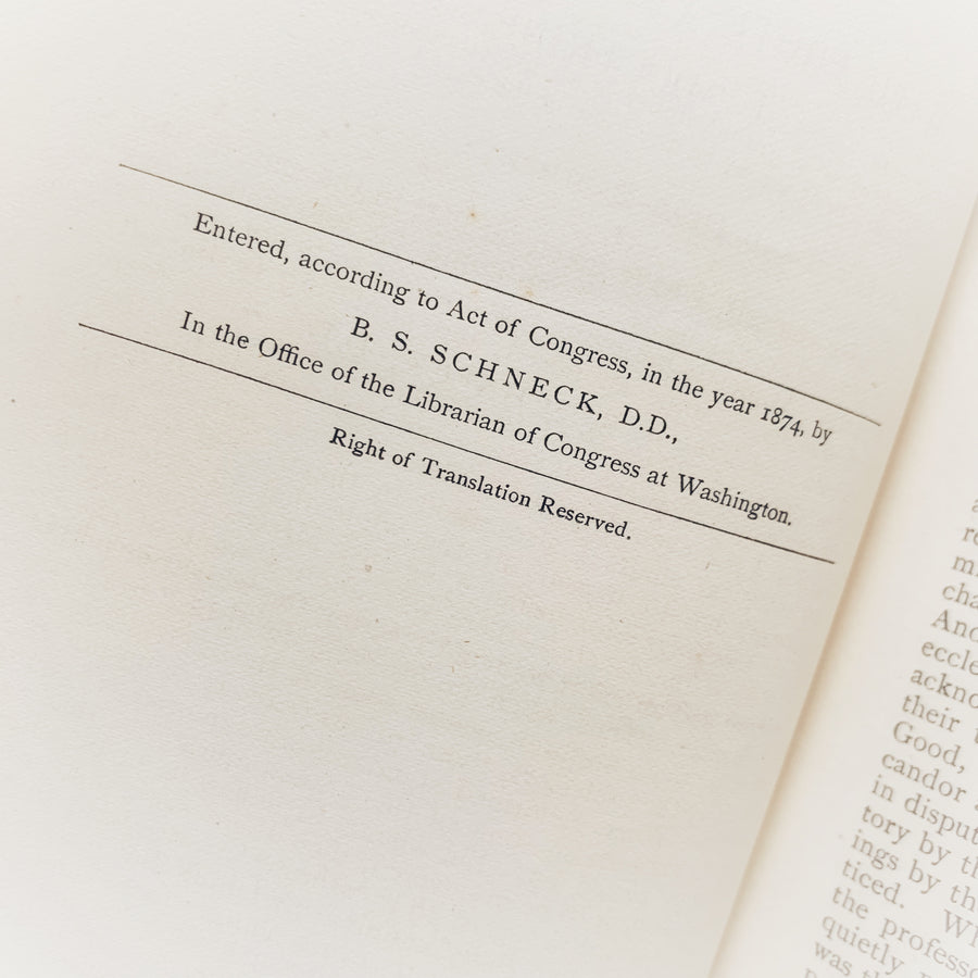 1874 - Mercersberg Theology, First Edition