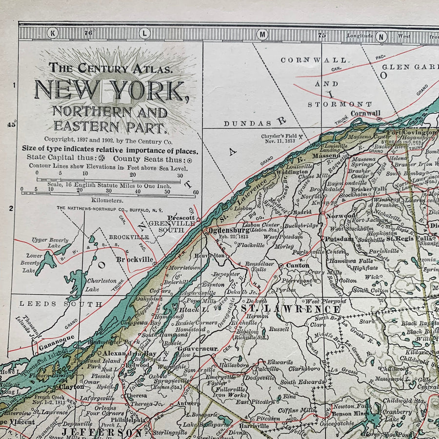 1902 - Map of New York, Northern and Eastern Part
