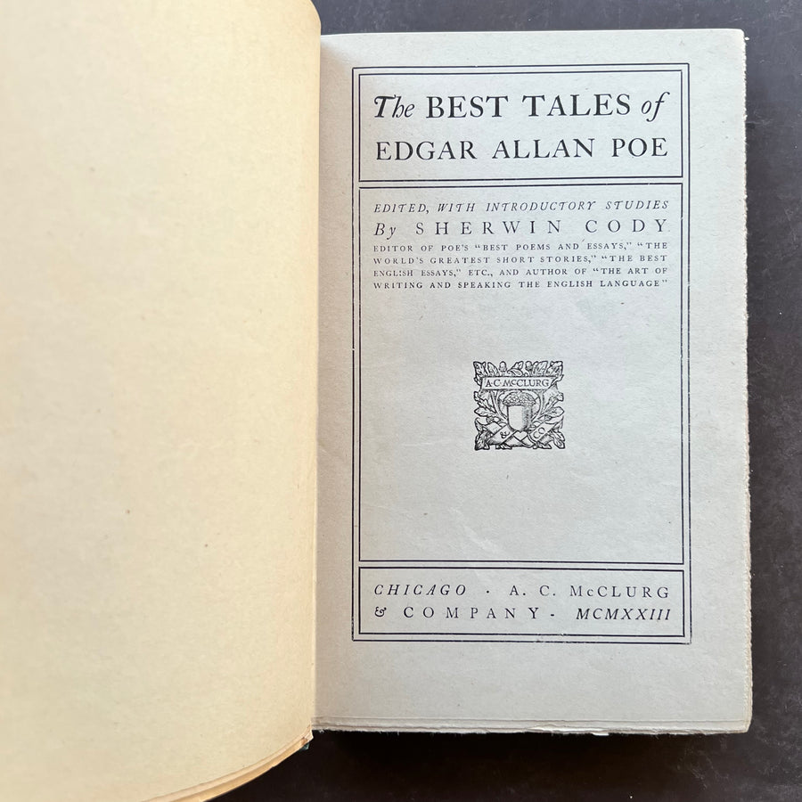1923 - The Best Tales of Edgar Allan Poe