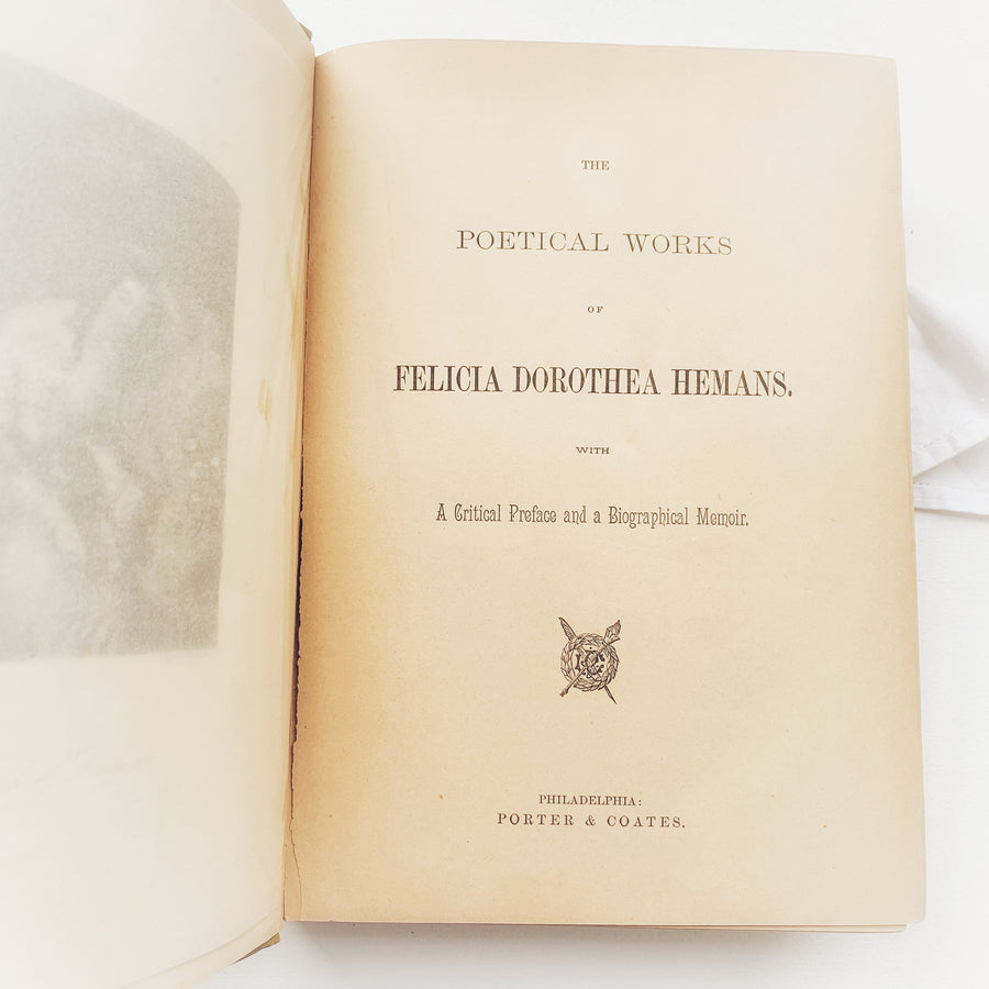 Late 1800s - The Poetical Works of Felicia Dorothea Hemans