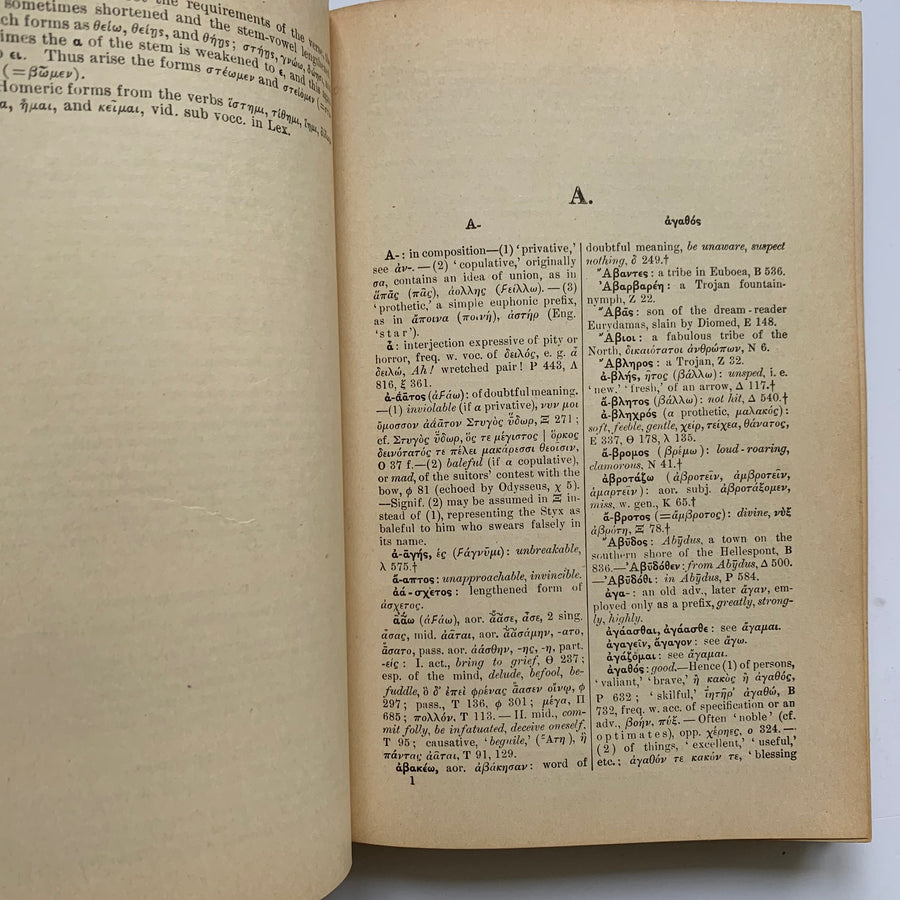 1905 - A Homeric Dictionary