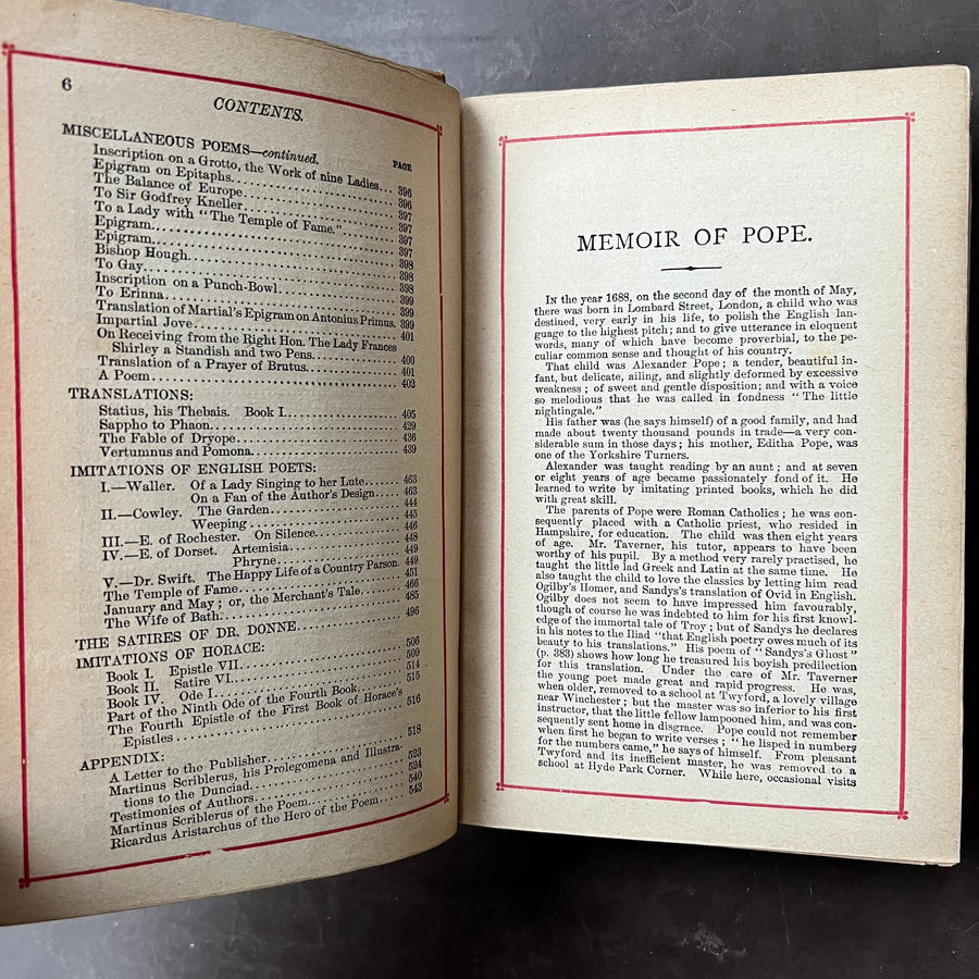 c.1880 - The Poetical Works of Alexander Pope