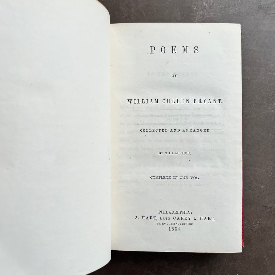 1854 - Poems of William Cullen Bryant