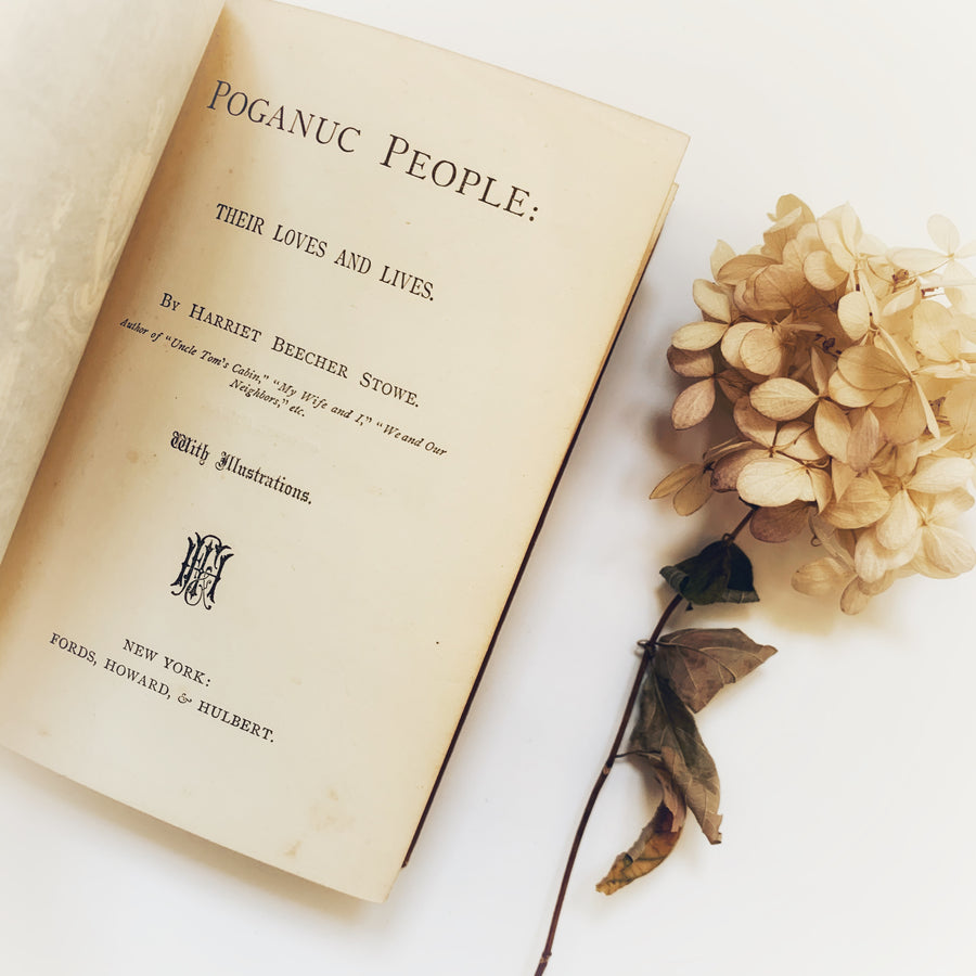1878 - Harriet Beecher Stowe’s - Poganuc People: Their Loves and Lives, First Edition