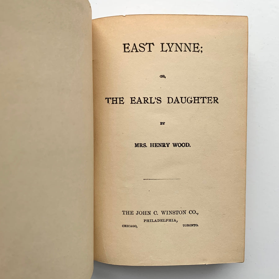 East Lynne; Or The Earl’s Daughter