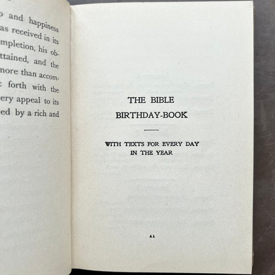 c. Early 1900s - The Bible Birthday Book, Henry Altemus Publisher