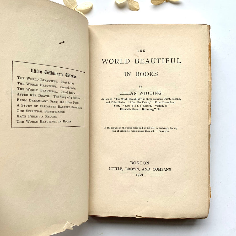 1901 - The World Beautiful in Books, First Edition