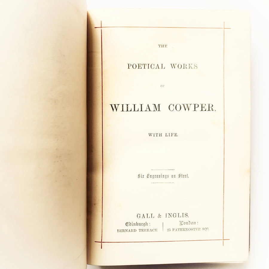 c. Mid-Late 1800s - The Complete Poetical Works of William Cowper