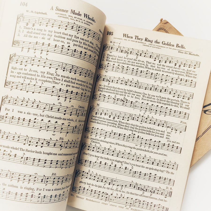 1922 - Set of Two Vintage HYmnals
