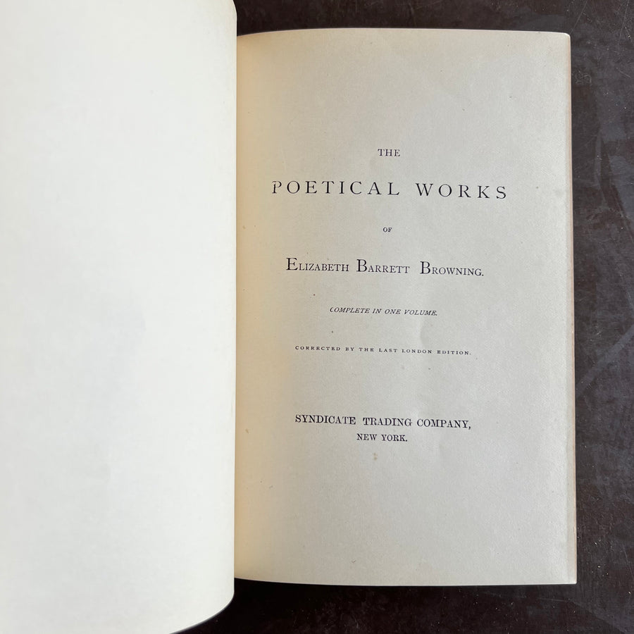 c.1880s - The Poetical Works of Elizabeth Barrett Browning