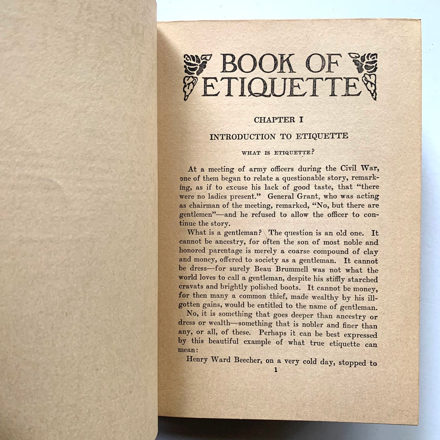 1922 - Book of Etiquette