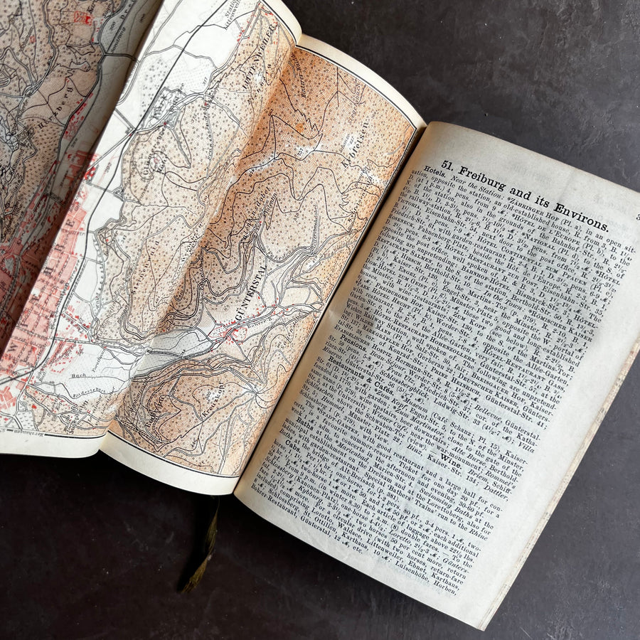 1911 - Baedeker’s The Rhine Including The Black Forest & The Vosges; Handbook For Travellers