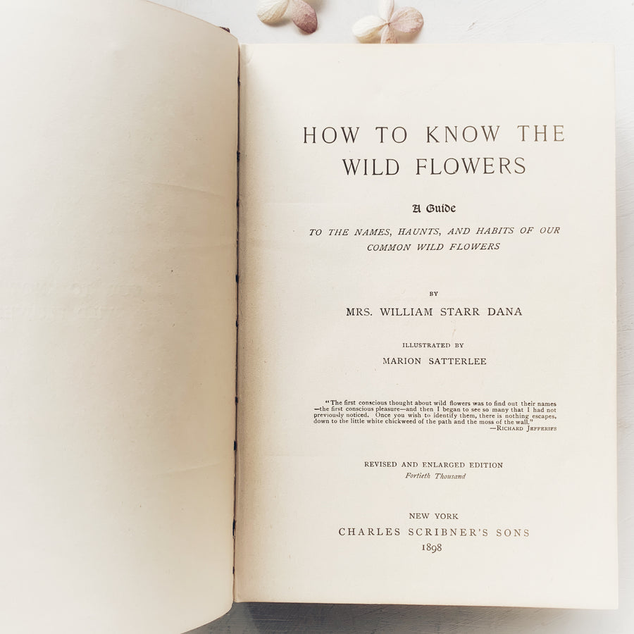 1898 - How to Know The Wild Flowers