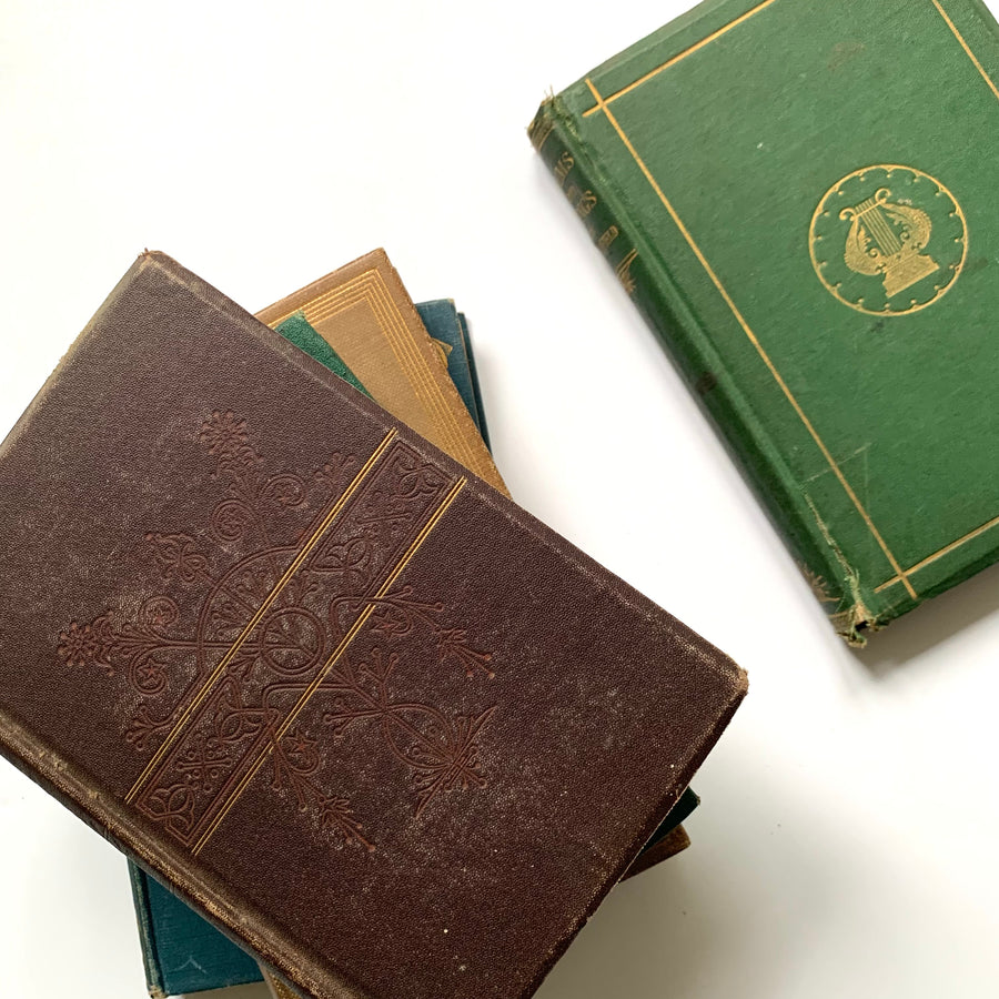 Collection of Antique Poetry Books