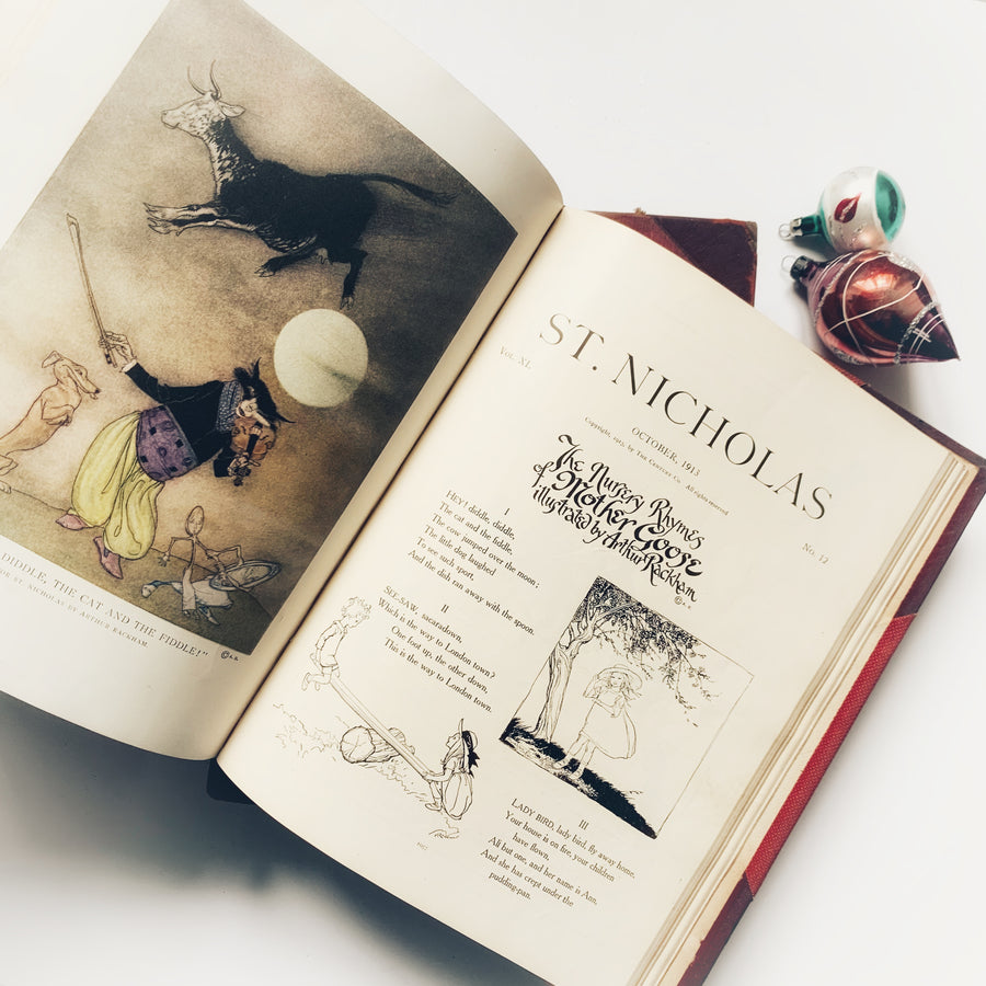 1913 - St. Nicholas Magazines, Hardcover, **Arthur Rackham color-plates included in this volume