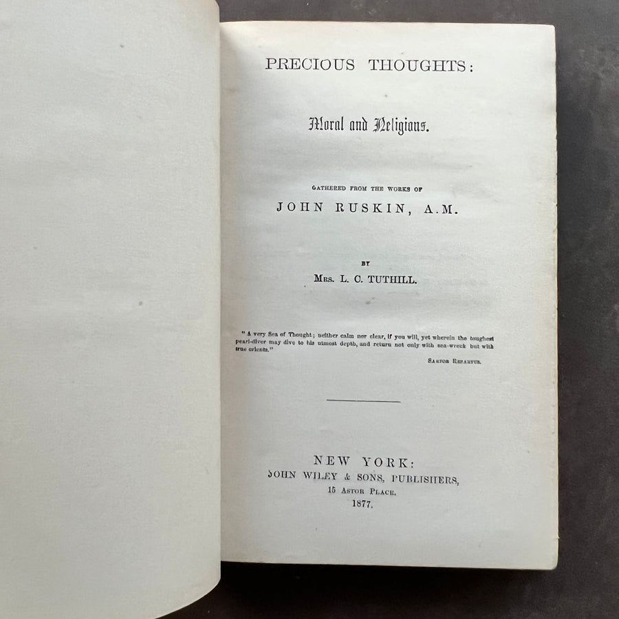 1877 - Precious Thoughts: Moral and Religious