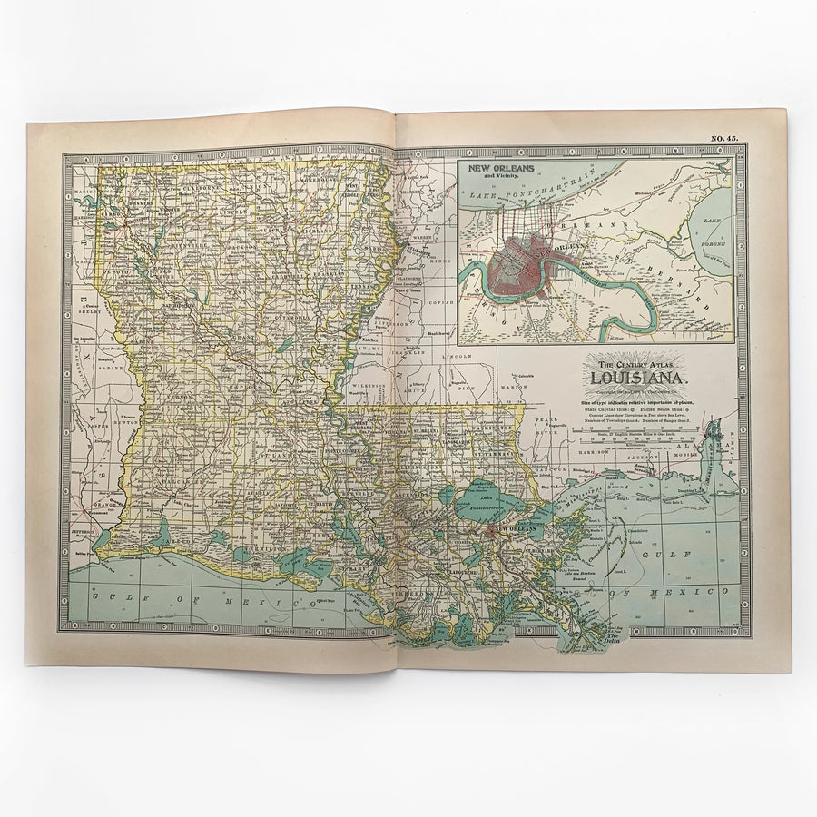 1902 - Map of Louisiana