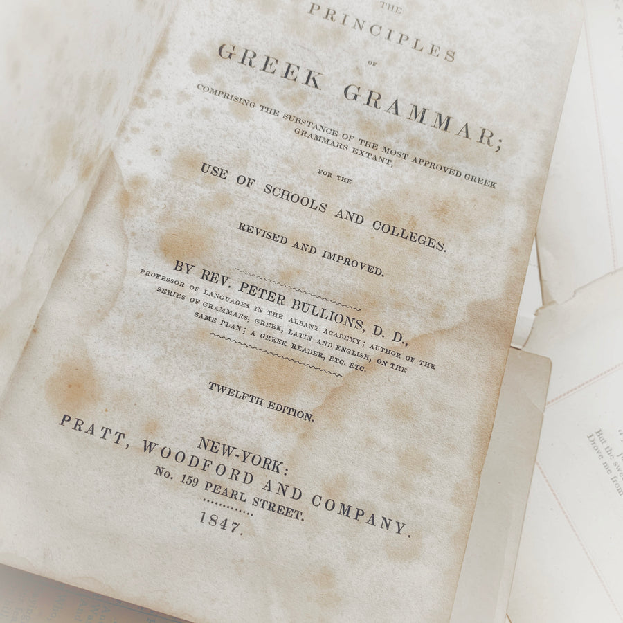 1847 - The Principles of Greek Grammar