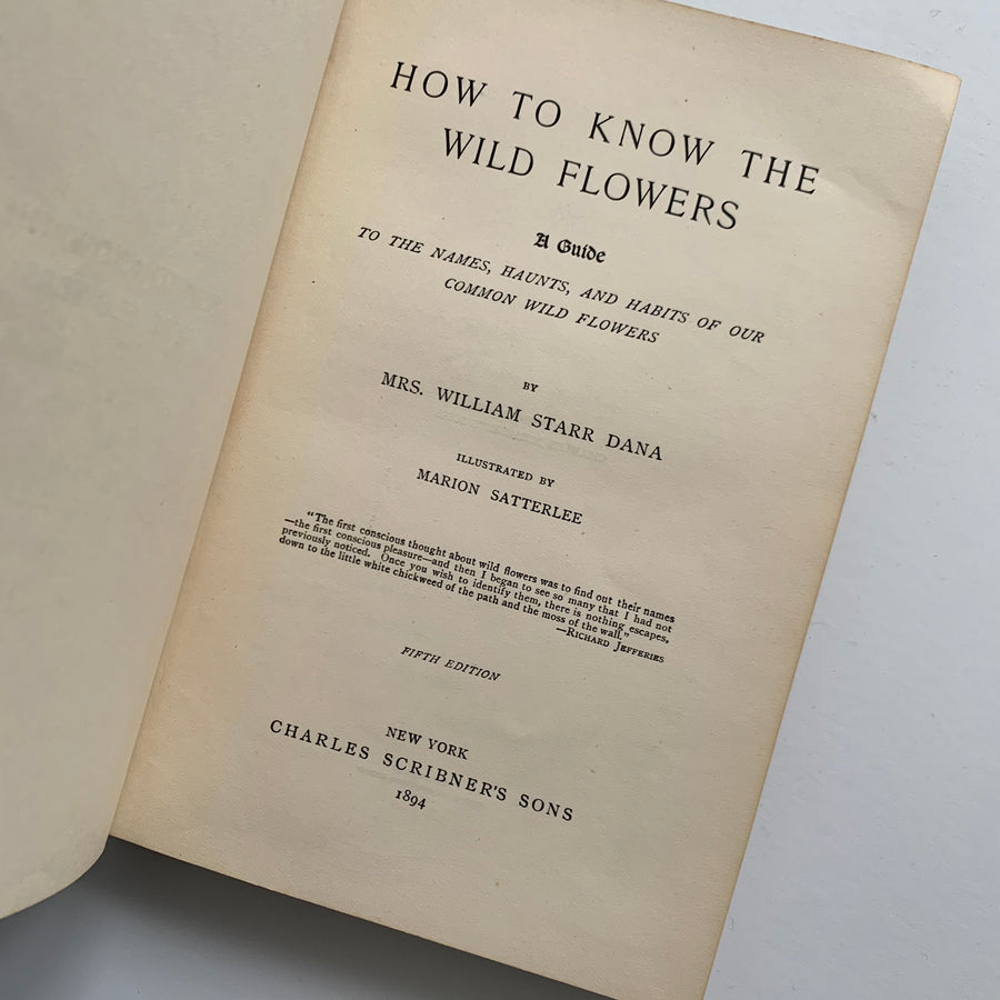 1894 - How To Know The Wild Flowers