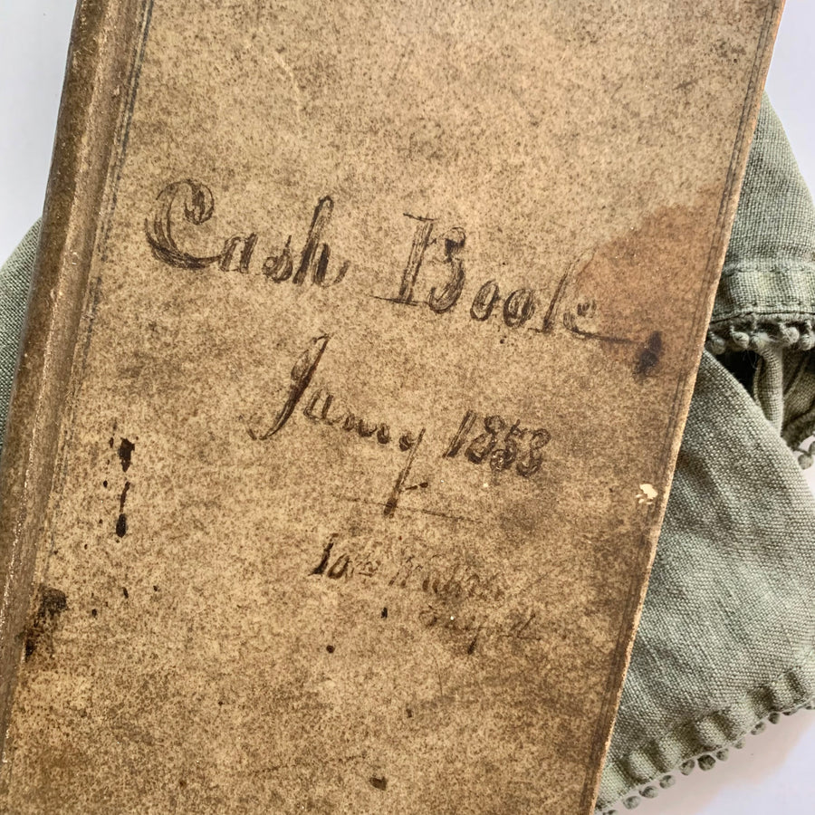 1853-1875 Ledger/ Vellum Cash Book/ Accounts