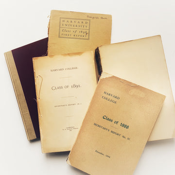 1844, 1876, 1888, 1891, 1896 Harvard College University Class Books, Neutral Stack