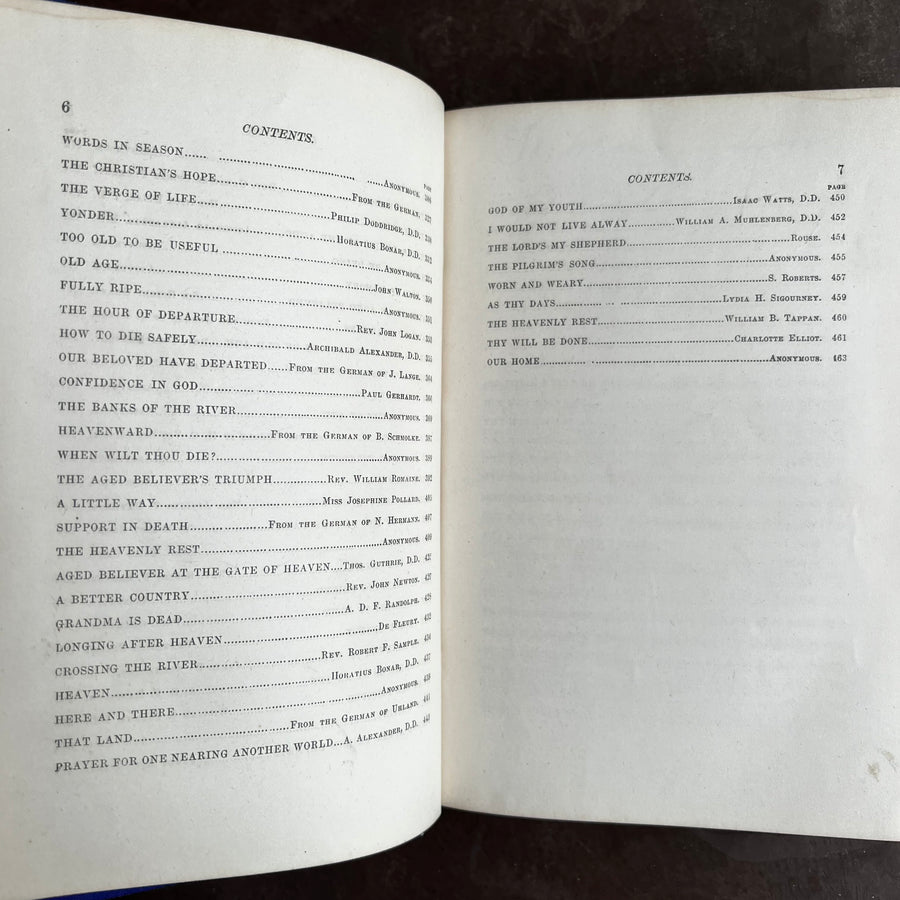 1868 - Nearing Home, Comforts and Counsels For The Aged, First Edition