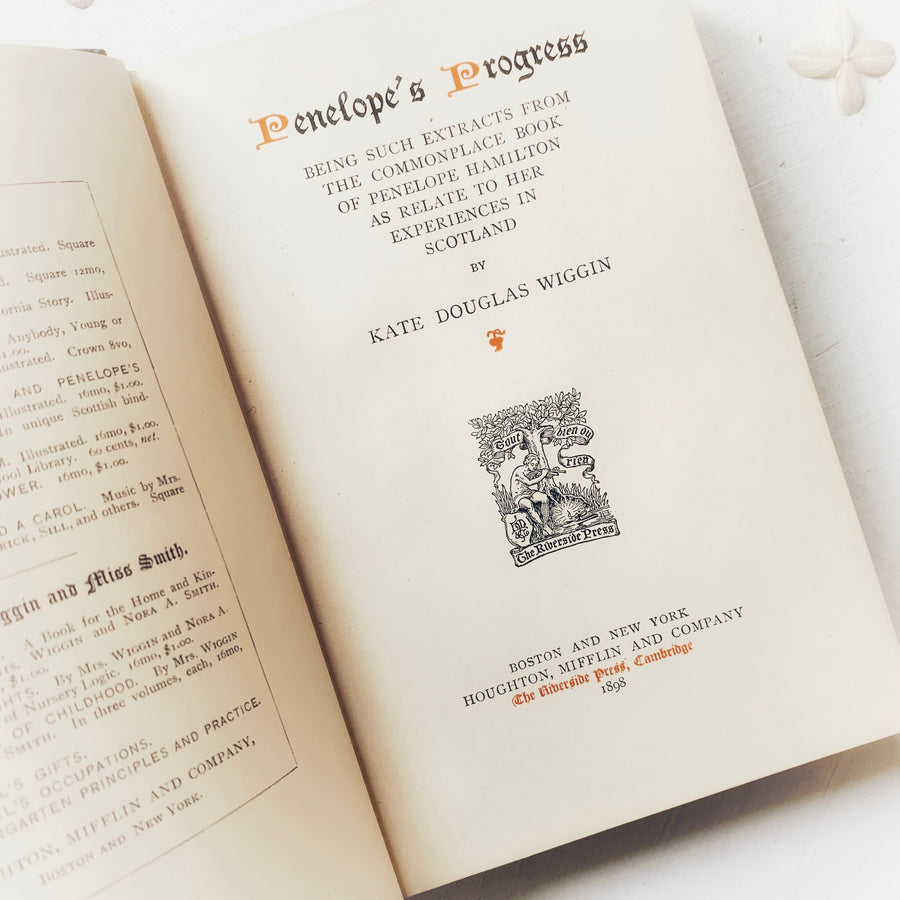 1898, Penelope’s Progress, By Kate Douglass Wiggin